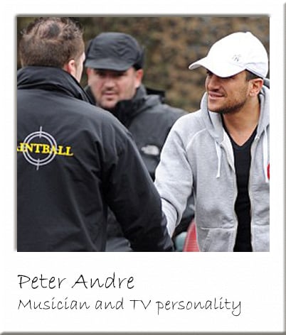 Peter Andre at Paintball Centre