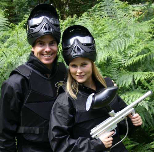 Couple's paintballing