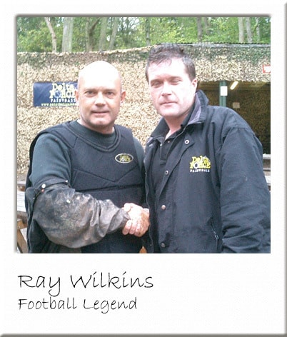 Ray Wilkins Posing with Paintball Manager