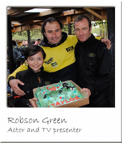 Robson Green Celebrating Birthday at Paintball Surrey Centre