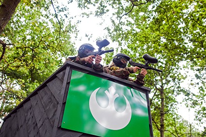 Two players in Rebel Alliance outpost