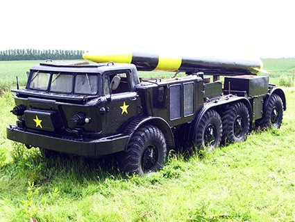 80-foot Soviet rocket with original launch truck