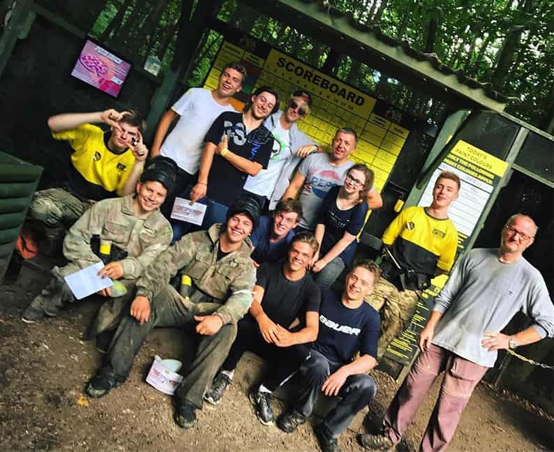 Jack Jones and team at Delta Force Paintball