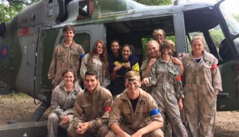 Players at Paintballing Kegworth with Helicopter