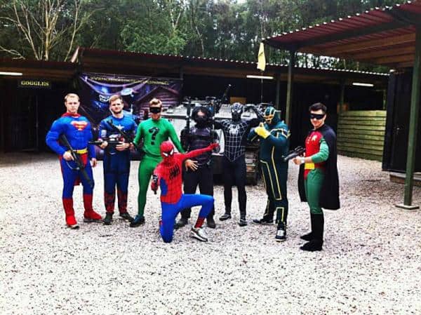 Group of Power Rangers At Delta Force Base Camp