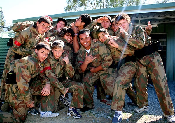 group of kids celebrating