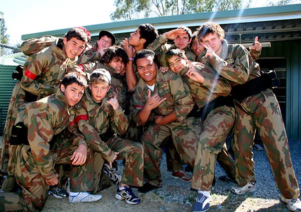 group of kids celebrating