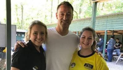 John Terry Posing with Paintball Marshals