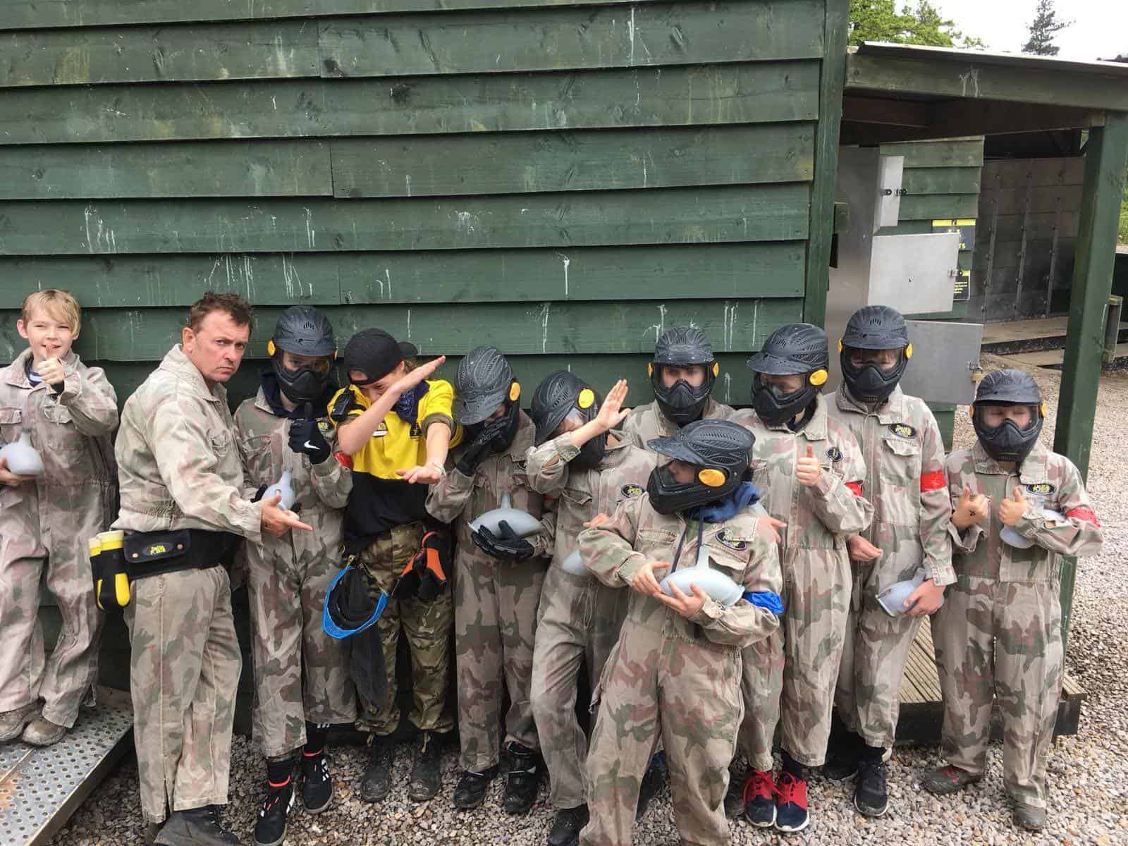 Shane Richie kids paintball crawley